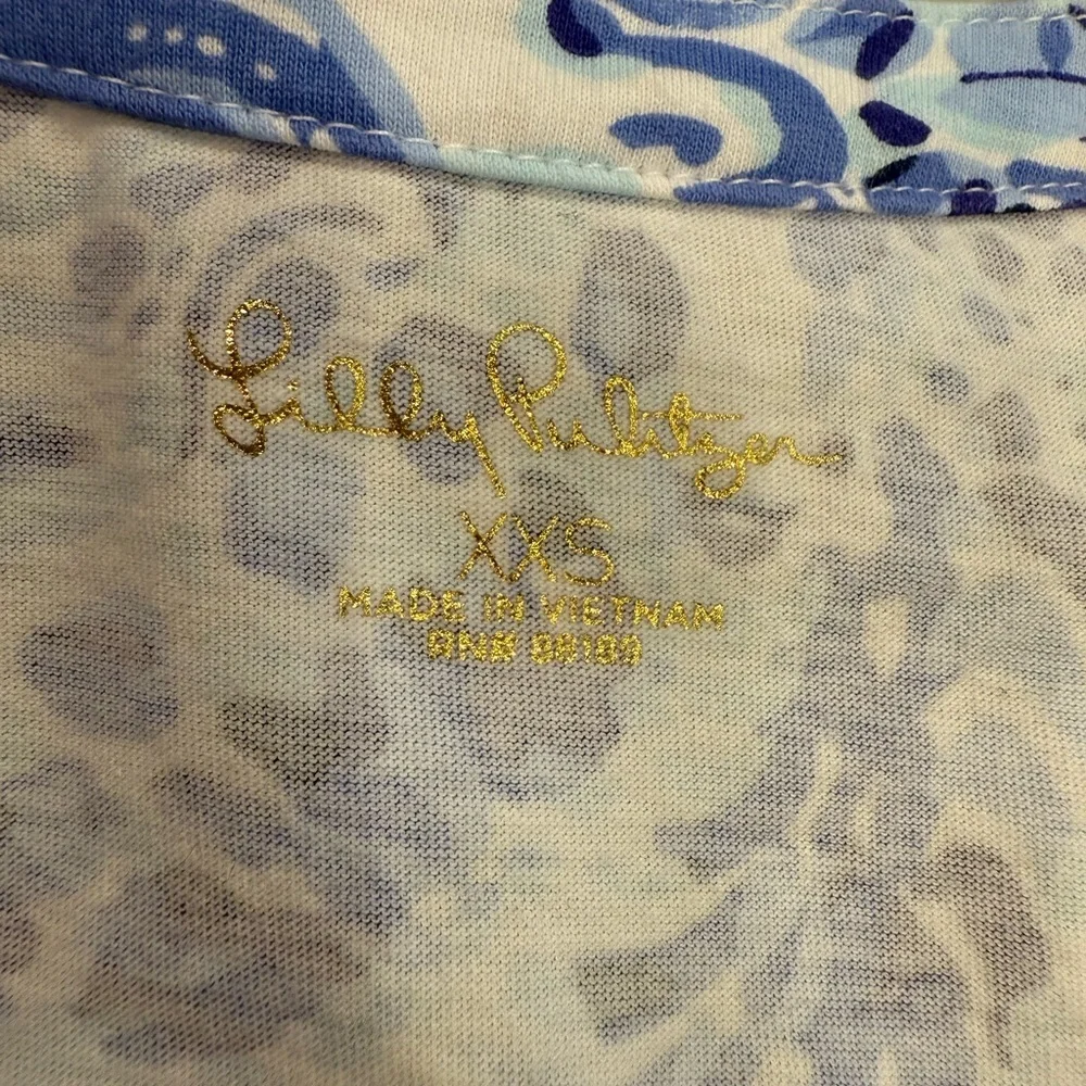 Lilly Pulitzer Dress Size XXS Blue White Cotton - Picture 3 of 5